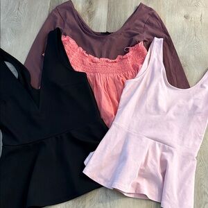 EXPRESS blouse bundle size small work career business casual office stretch